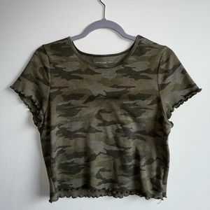camo crop top from American eagle